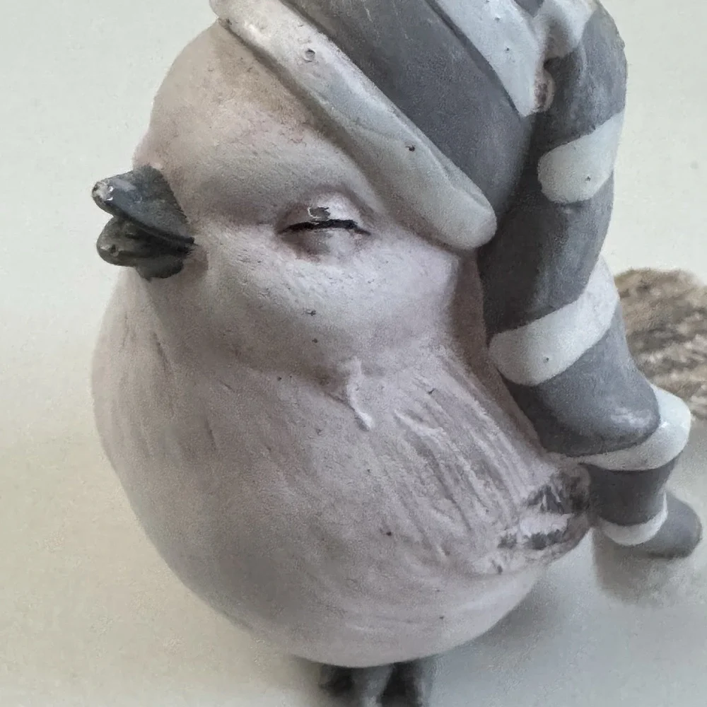 Bird Figurine Ceramic Lot of 4 Outdoor Indoor Home & Garden Decor 1 Bird, 3 Owls